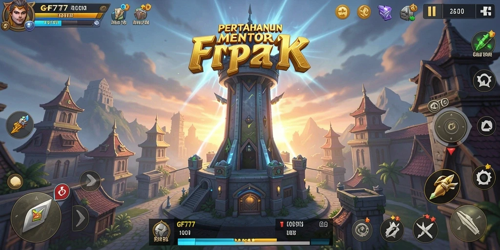 Screenshot gameplay GF777 yang menampilkan strategi Tower Defense yang mendebarkan.