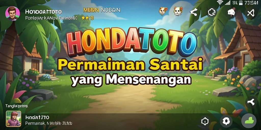 Tampilan gameplay seru dan menghibur di HONDATOTO.