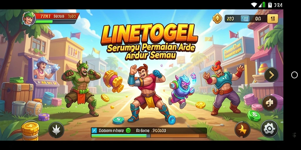 Tampilan gameplay LINETOGEL yang penuh warna dan mengasyikkan.