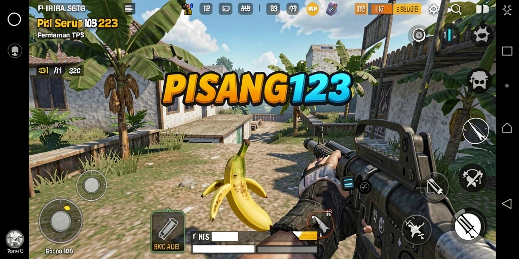 Tangkapan layar PISANG123 menampilkan aksi pertempuran seru di arena TPS.